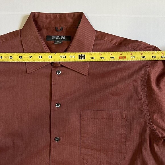 Kenneth Cole Reaction Men’s Pinstripes Size XL Slim Fit Button Down‎ Shirts - Picture 7 of 10